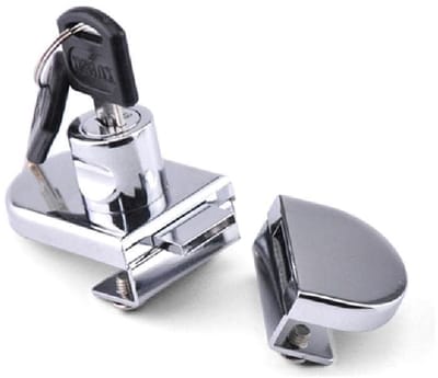 Dailygoods- Deurslot Veiligheidsslot - Dubbele Deur - Geschikt voor 5-8mm Glas - Eenvoudige Installatie - Zinklegering - Inclusief 2 Sleutels - Glazen Slot