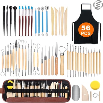 Equivera Pottenbakken Gereedschap - Pottenbakkersgereedschapset - Boetseer Gereedschap - Klei Gereedschap - Boetseer Set - Beeldhouwen - Pottenbakken - Boetseergereedschap - Kleigereedschap - Modelleergereedschap