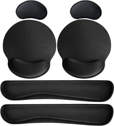 Ergonomische 3-in-1 Muismat met Polssteun, Ideaal voor Thuiswerk, Gaming en Reizen, Comfortabel Gel Kussen