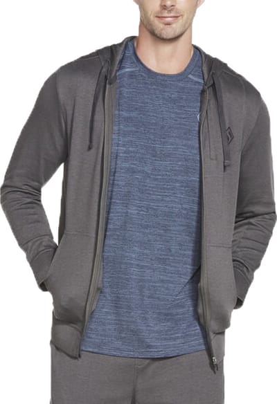 Skechers Apparel GOknit Pique sweatjack met capuchon en volledige ritssluiting heren M3JA154 917 grijs