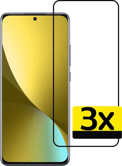 Screenprotector - Geschikt voor Xiaomi 12X - 3 Stuks - Full Cover - Beschermglas - Gehard Glas - Tempered Glass - Screen Protector