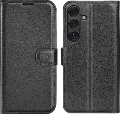 Coverup Hoesje - Geschikt voor Samsung Galaxy S25 Hoesje - Coverup Book Case - Zwart