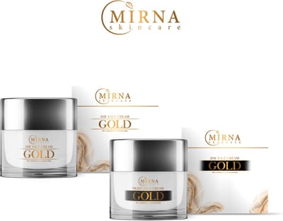 MirnaSkincare Goud 24K Dag- & Nachtcrème Bundel – Anti-Aging - Collageen & Retinol – Natuurlijk – Glow & Egale Huid – SPF 30