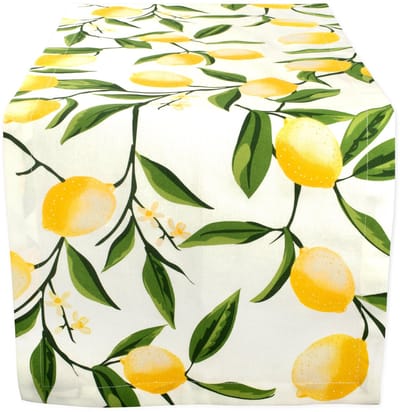 Lente bruiloft & dagelijks gebruik, katoen, Lemon Bliss, Tafelloper, 14x72
