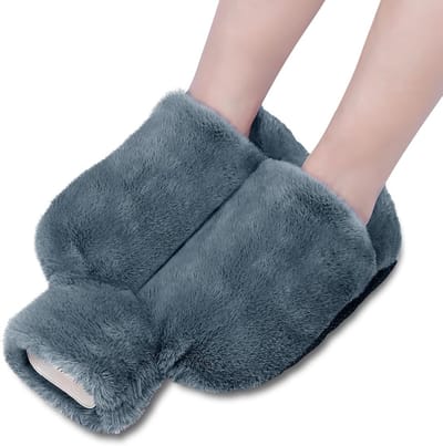 Voetenwarmwaterkruik - Comfortabele warmtezak - Voeten verwarmen - Met kangoeroezak - 2 liter - Wollig
