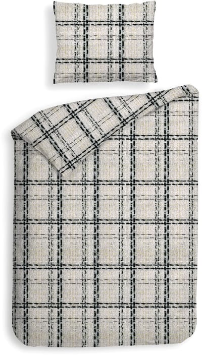 Heckettlane Dekbedovertrek Ennio - Bedlinnen met Ruiten print - 140x200-220 cm - Multi - Dekbedovertrek van 100% Katoen-Flanel