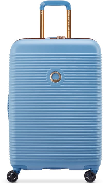 Delsey Freestyle 66 cm Middelgrote Harde Reiskoffer – 70 Liter – SECURITECH® Rits – TSA Slot – 4 Dubbele Wielen – Sky Blue