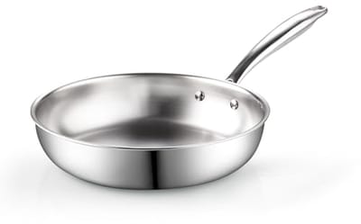 12 Inch Roestvrij Stalen Inductie Koekenpan - Tri-Ply Koekenpan voor Perfect Koken