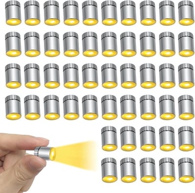 50 Stuks Mini LED Lichten voor Poppenhuizen, Micro LED Verlichting, Batterij Aangedreven Mini Lichten voor DIY Miniatuurverlichting, Display Cases en Speelgoed, Warm Wit