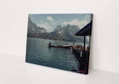 Bergen | Rivier | Landschap | Stichting BY Amanda | Canvasdoek | Wanddecoratie | 60CM x 40CM | Schilderij
