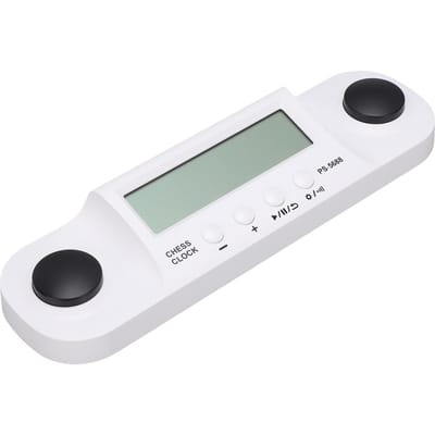 Chronomètre d'échecs numérique portable avec écran LCD, idéal pour les voyages, les tournois et l'entraînement. white