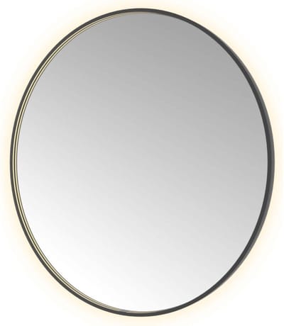 Hotbath &More Mirrors Round LED Badkamerspiegel - Rond - 120 cm - Geborsteld Zwart Pvd