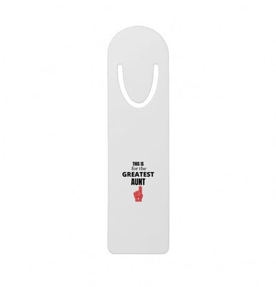 Hacebo® - This is for the greatest aunt metalen boekenlegger - Tante - tante - Verjaardag tante - cadeautje - kado - geschenk Bladwijzer boekenleggers - 12.7 cm x 3.2cm