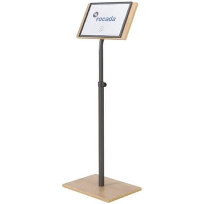 Rocada NAT0705 R070570 Infodisplay Hout, Eiken, Antraciet DIN A4 1 stuk(s) Aantal vakken: 1 (b x h x d) 400 x 1400 x 300 mm