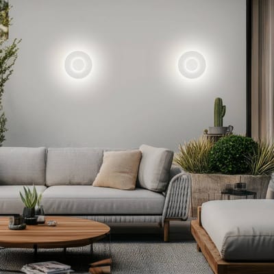 Helestra LED buiten wandlamp BUD, dimbaar, wit, IP65