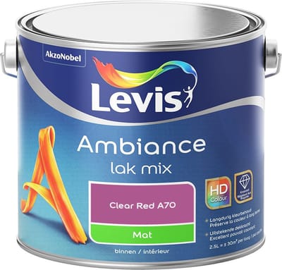 Levis - Ambiance Lak Mat Mix - Clear Red A70 - Mengverf - 2,5 L