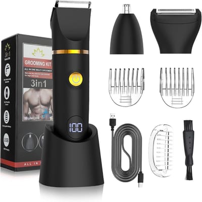Lichaamstrimmer Heren - Grooming Apparaat - Haren Verwijderen - Snel en Zonder Irritatie - Compact Ontwerp
