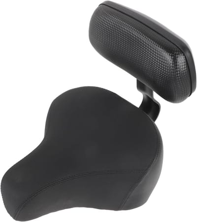 Fiets Achterbank - Passagierszadel Fiets - Comfortabel Fietsen - Met Rugleuning - 30 x 22 x 22 cm - Zwart