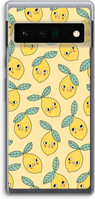 Case Company® - Hoesje geschikt voor Google Pixel 6 Pro hoesje - Citroenen - Soft Cover Telefoonhoesje - Bescherming aan alle Kanten en Schermrand