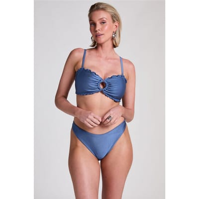 Hunkemöller Hoog uitgesneden Bikinibroekje Sardinia Blauw