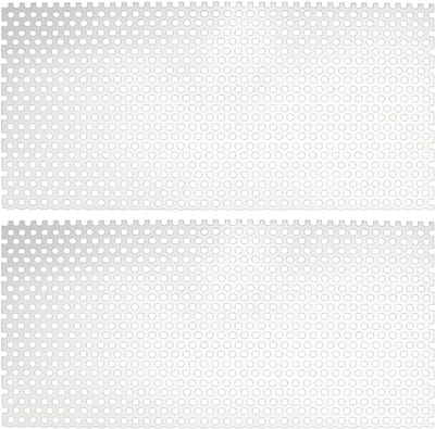 30 x 15 cm geperforeerde aluminium plaat - 0,8 mm dik - geperforeerd plaatstaal voor deurdecoratie en ventilatie - gat: 5 mm