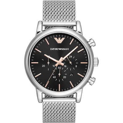 Emporio Armani Luigi Heren Horloge Zilverkleurig AR11429