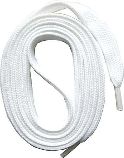 Schoenveters-plat-wit-120 cm