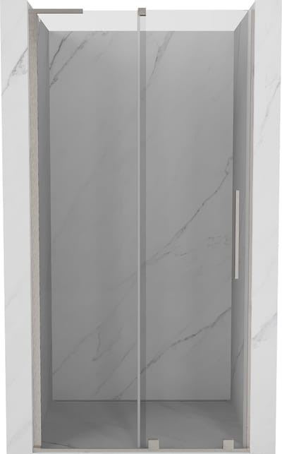 Mexen Velar L schuifdeur 90 , transparant, geborsteld nikkel - 871-090-003-01-97
