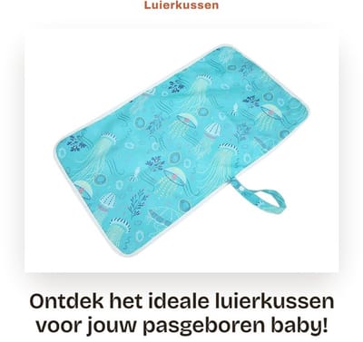 Dailygoods- Luierkussen Waterdicht - Aankleedkussen - Gewatteerd - Opvouwbaar - Elastische Band - Bescherming tegen Ziektekiemen