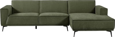 Tower living Leeds 2,5-seater AL + Chaise Lounge R Bottle Green