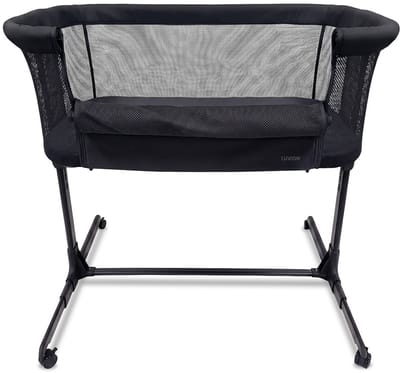 LUVION® Co Sleeper Eclipse Black – Aanschuifbedje – Baby Wieg – Co-Sleeper – Verstelbaar – Inclusief Matras – Zwart