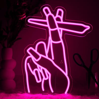 Daity Roze LED handgebaar neonbord voor wanddecoratie - USB neonbord voor slaapkamer - thuisbar - meisjeskamer - nagelkunstkamer - salonfeestdecoratie - cadeau voor vrouwen
