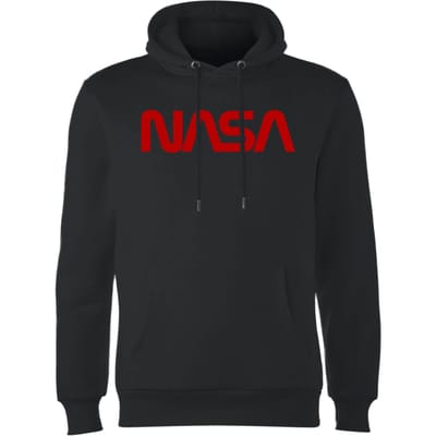 NASA Worm Logotype Hoodie - Zwart - S