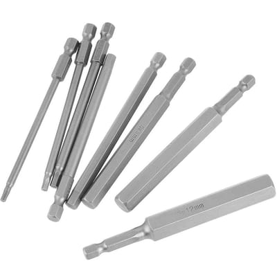 Dailygoods- Schroevendraaierbitset 8 Stuks - Magnetisch - Zeskant 1/4 Inch - S2-gelegeerd Staal - Schokbestendig - Slijtvast - Schroevendraaierbits