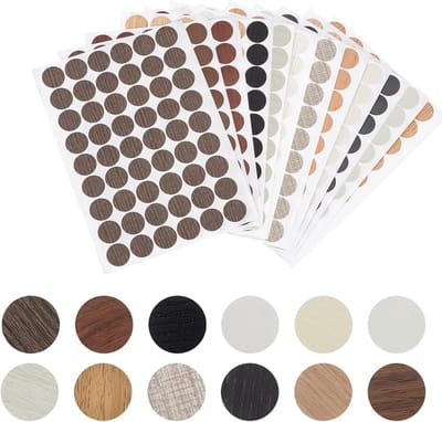 Set van 648 Zelfklevende Schroefdeksels in 12 Kleuren, Ideaal voor Schroefgaten, Bescherming en Afwerking van Meubels met een Diameter van 21 mm