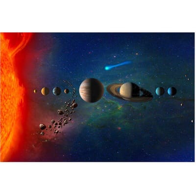 Maan Poster Diamantschilderen Kruissteek Aarde Canvas Schilderij Planeet Satelliet Zonnestelsel Woonkamer 20X30CM blue