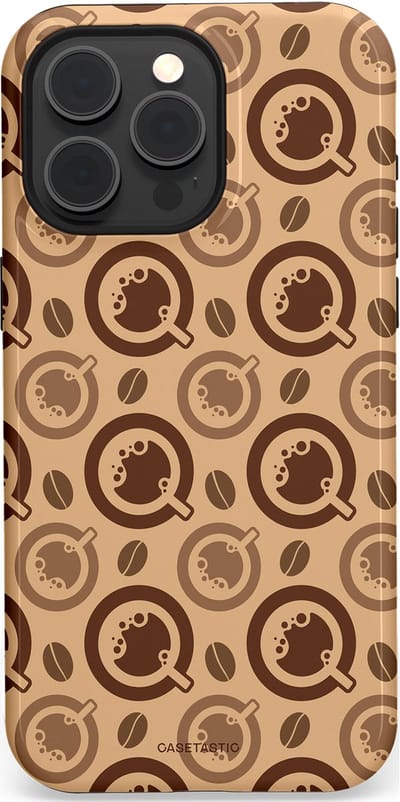 Casetastic Hoesje Geschikt voor Apple iPhone 15 Pro Max Magsafe - Stijlvolle Beschermende Duo-layer Case - Cappuccino Ontwerp