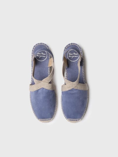 Suède espadrilles voor dames met elastiek | TONA