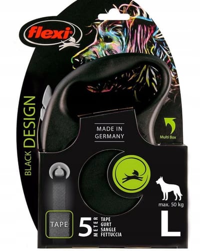 Flexi Automatische Hondenriem Zwart 5m tot 15kg
