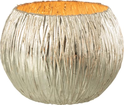 J-Line kaarshouder - glas - zilver - extra small - 2 stuks