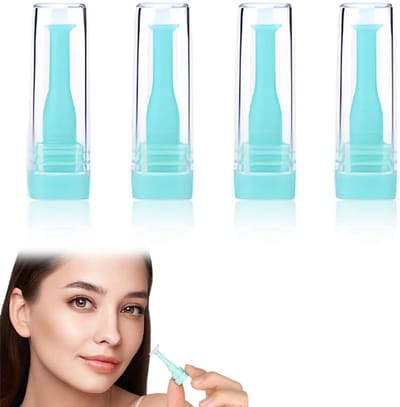 4 Pcs Contact Lens Suction Cup - Suction Cup met Deksel - Ergonomische Siliconen Houder - Hygiënisch Perfect voor Reizen (Groen)
