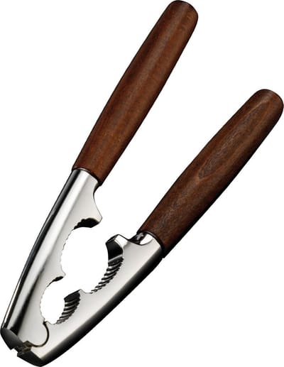 Westmark Notenkraker, Monopol Edition, met houten handgrepen, lengte: 18,1 cm, gegoten zink, Estetico, zilver/bruin, 16803360
