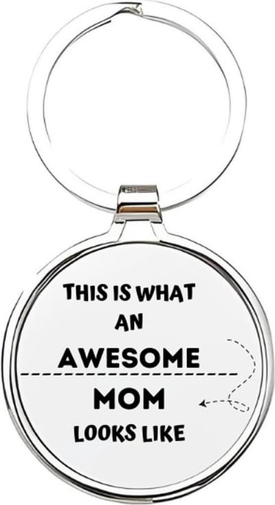 Akyol - this is what an awesome mom looks like Sleutelhanger - Moeder - de leukste moeder - moeder sleutelhanger - mama sleutelhanger - sleutelhanger mam - familie sleutelhanger - moederdag cadeautje - mama cadeau - mom - stiefmoeder - 4 x 7,5 CM