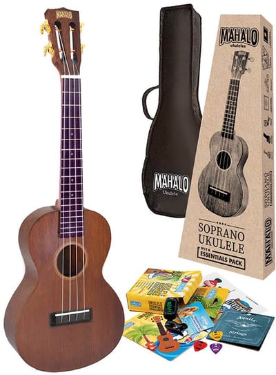 Essentials Uke Pack: Java Tenor Uke - Trans Brown