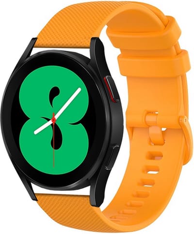 By Qubix - Geschikt voor Garmin bandje - 18mm - Geschikt voor Garmin Venu 3s / Vivoactive 4s / Venu 2s / Vivomove 3s / Forerunner 255s / 265s - Sportband met motief - Oranje