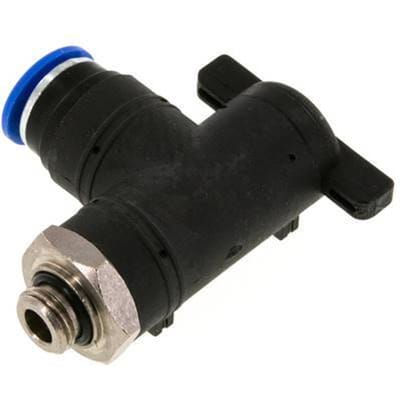 12 mm - G1/4'' Kunststof/Messing L-stuk 2-Weg Kogelkraan