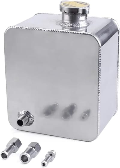 Expansievat - Koelvloeistof Reservoir - Motor Koeling - Aluminium Legering - 2.5 Liter - Zilver