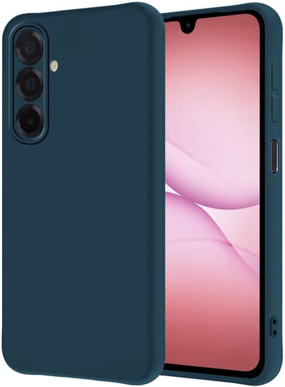 Hoesje - Geschikt voor Samsung Galaxy A17 - Sterk & Shockproof - Hoes Cover - Siliconen Case - Donkerblauw