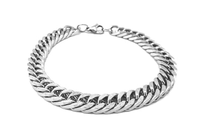 Armband - Heren - RVS - zilverkleurige - Zware - Cuban schakel - L 22 cm - Br 8.5 mm - D 4 mm