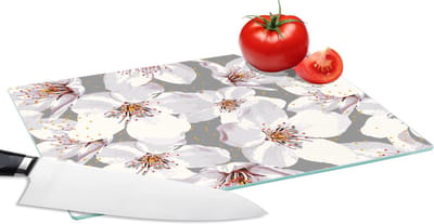 Glazen Snijplank - 28x20 - Bloemen - Sakura - Patronen - Snijplanken Glas
